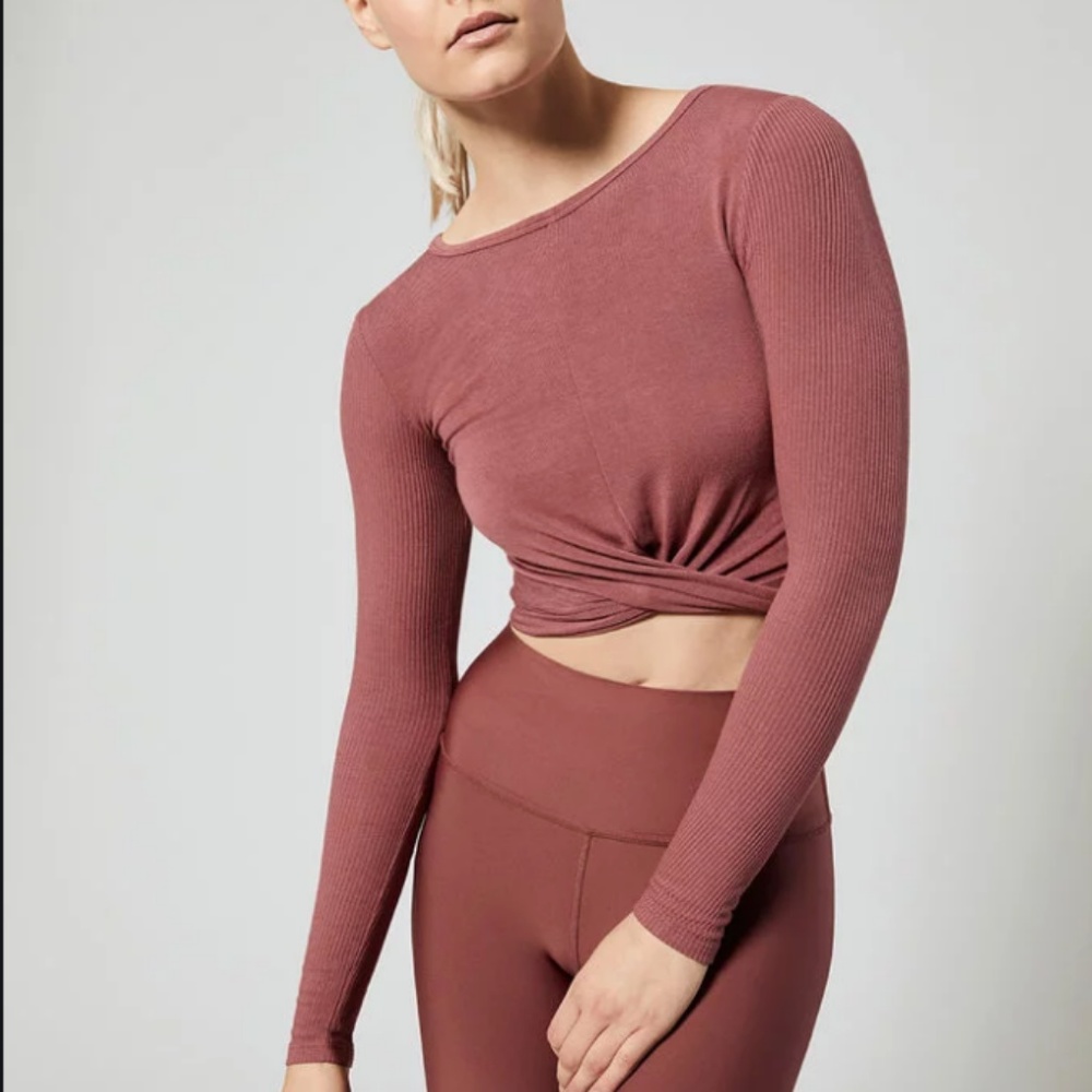 Alo Yoga Cover Long Sleeve Top Rosewood